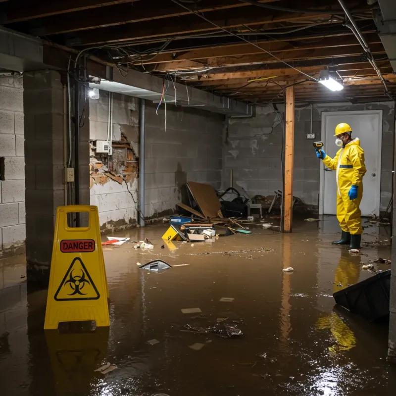 Flooded Basement Electrical Hazard in Paoli, PA Property